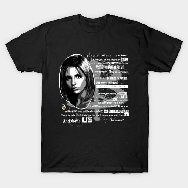 Buffy speech T-Shirt by rednessdesign